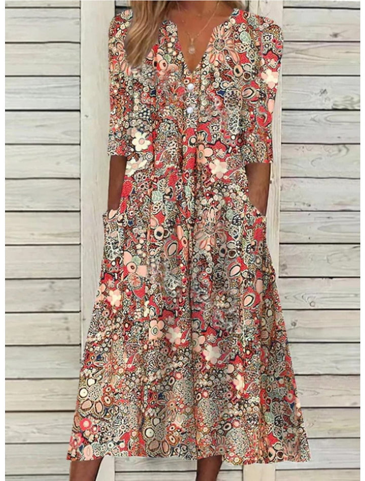 Inès Floral Print Dress